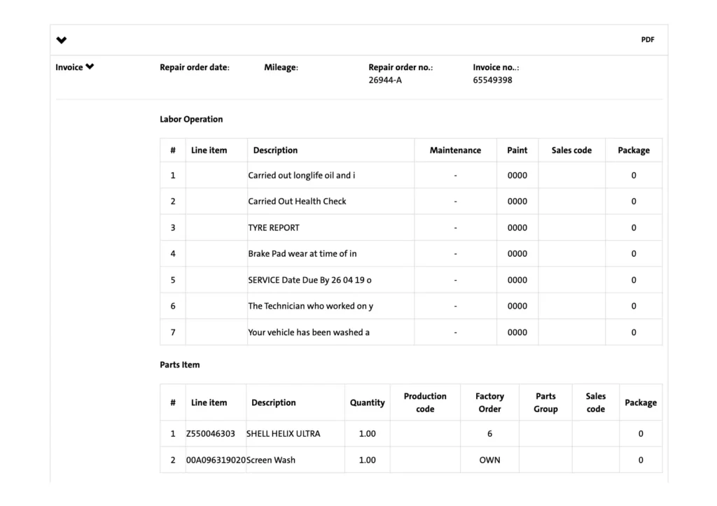 Audi historia serwisowa aso po vin online raport w pdf