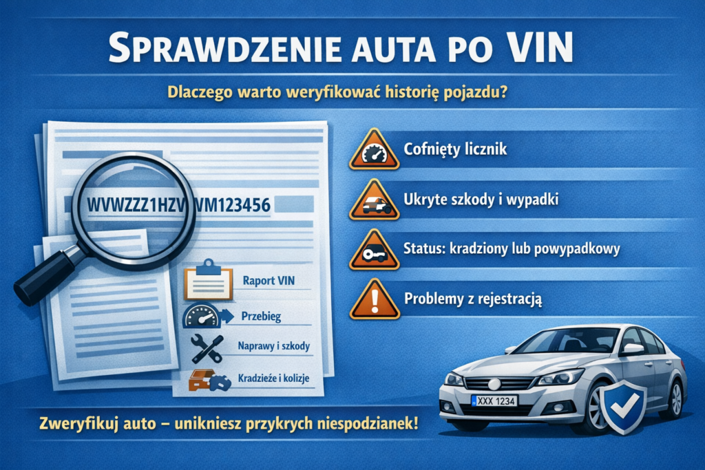 Sprawdzenie auta po VIN – cofnięty licznik, ukryte szkody i historia pojazdu