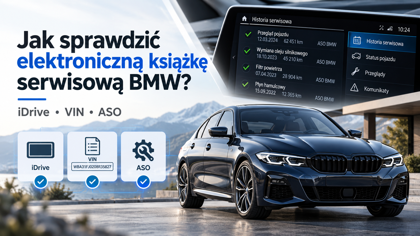 Jak sprawdzić elektroniczną książkę serwisową BMW w iDrive i po numerze VIN